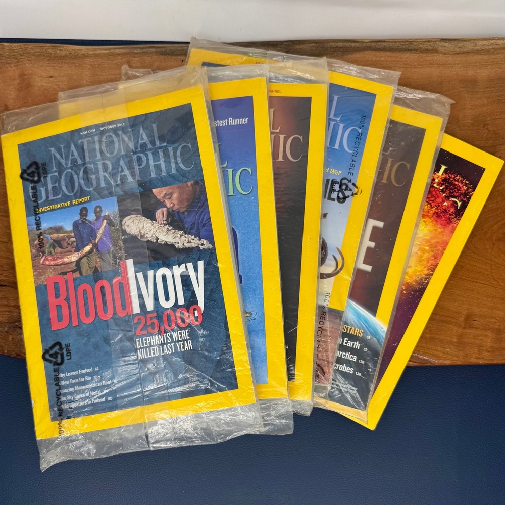National Geographic Magazine Lot 2012-2013 6 Issues 5 New in Sleeves